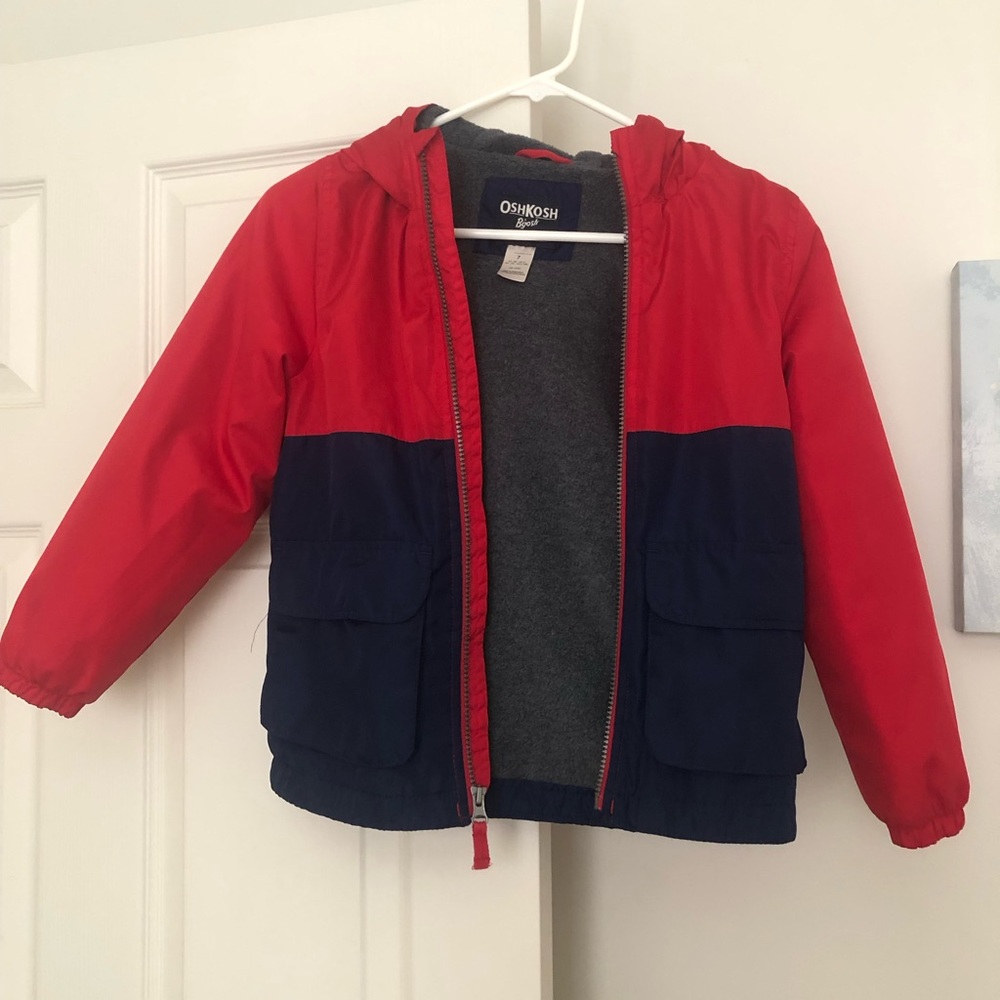 Oshkosh spring/fall fleece boy jacket sz 7